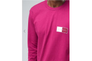 Stussy Long Sleeve T-Shirt With Two Tone Back Print- Pink
